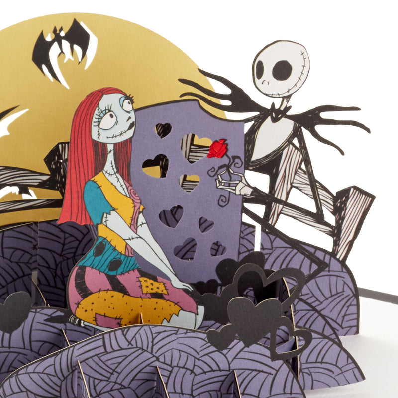 Greeting Card - 3D & Pop Up The Nightmare Before Christmas Graveyard Design
