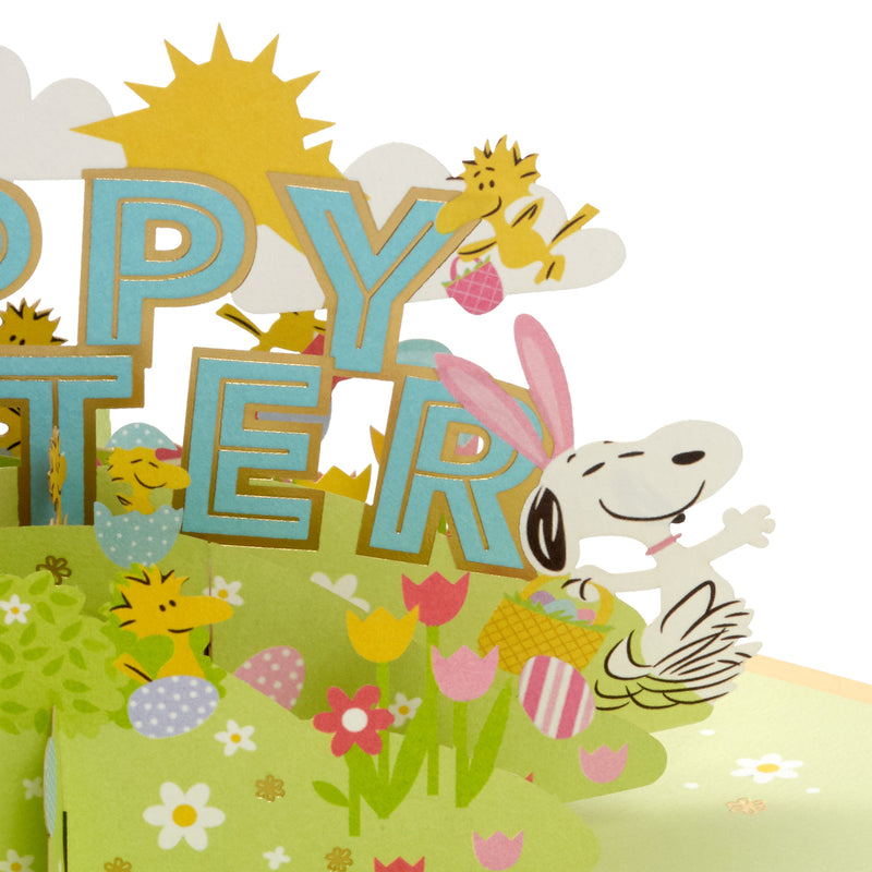 Easter Card - 3D Pop-Up PEANUTS™ SNOOPY & Woodstock Design