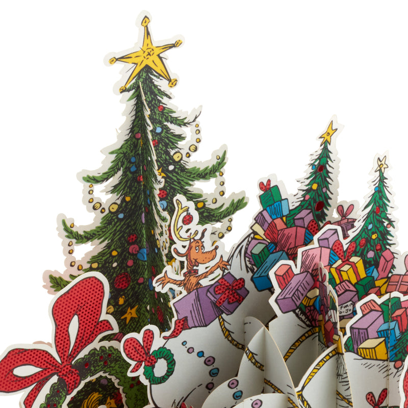 3D Pop-Up Christmas Card - Dr. Seuss How The Grinch Stole Christmas Design