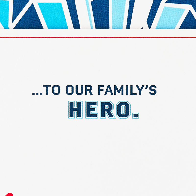 Musical & Light Up Father's Day Card - 3D Pop-Up Superman Logo