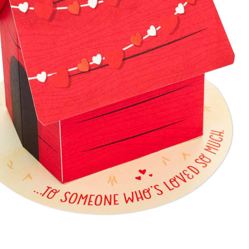 Valentine's Day Card - 3D Pop Up PEANUTS™ SNOOPY Doghouse Design