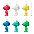 Collectable PEANUTS™ Glass Ornaments - Pack of 6 Colourful SNOOPY Figures