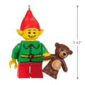 Keepsake LEGO® Ornament - Elf and Teddy Minifigure Design