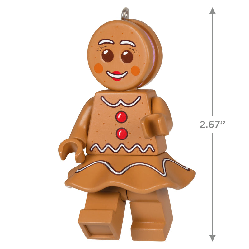 Keepsake LEGO® Ornament- Gingerbread Girl Minifigure Design