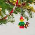 Keepsake LEGO® Ornament - Elf and Teddy Minifigure Design