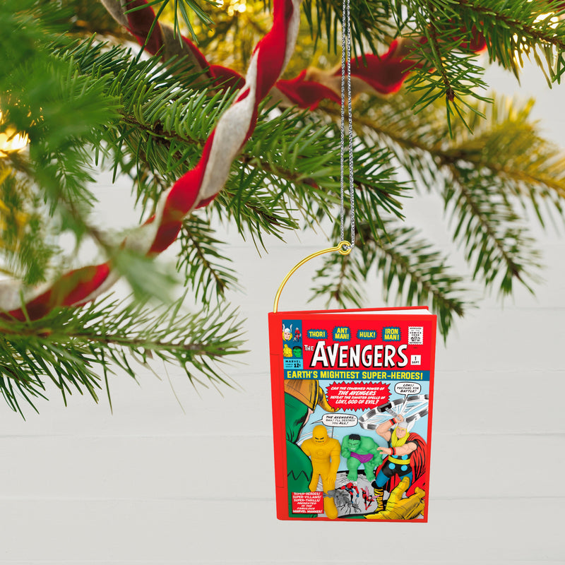 Keepsake MARVEL Hanging Ornament - Classic Avengers Comic Book Design