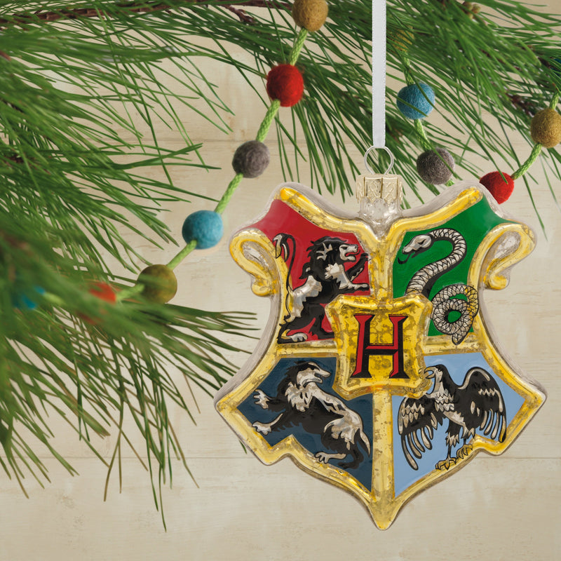 Harry Potter™ Glass Ornament - Hogwarts™ Crest