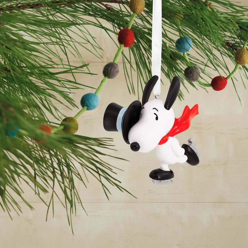 Collectable PEANUTS™ Hanging Ornament - SNOOPY Ice Skating with Top Hat