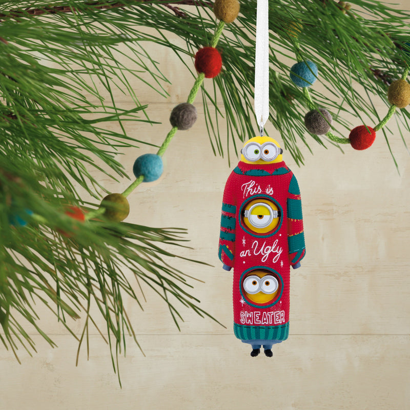 Collectable Minions Christmas - Kevin, Stuart & Bob in Christmas Jumper Ornament