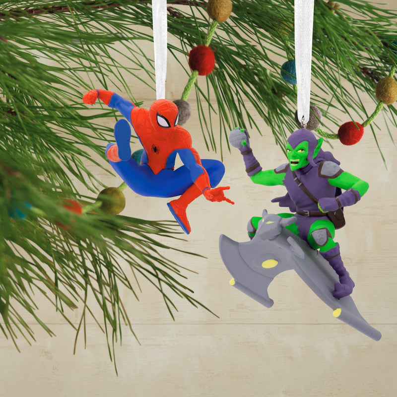 Storied Moments MARVEL Ornaments - Set of 2 - Spider-Man & Green Goblin