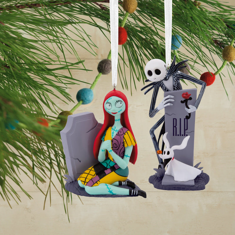 Storied Moments Disney The Nightmare Before Christmas Ornaments - Set of 2 - Jack & Sally