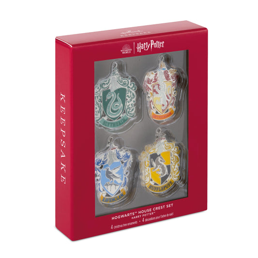 Collectable Harry Potter™ Keepsakes - Set of 4 Hogwarts™ House Crest Ornaments