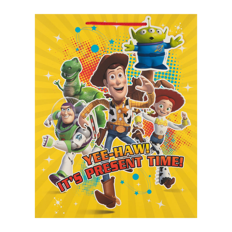 Disney Pixar Toy Story Large Gift Bag - With Matching Pizza Planet Alien Gift Tag