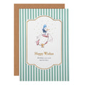 Birthday Card - Green Beatrix Potter Jemima Puddle-Duck Design