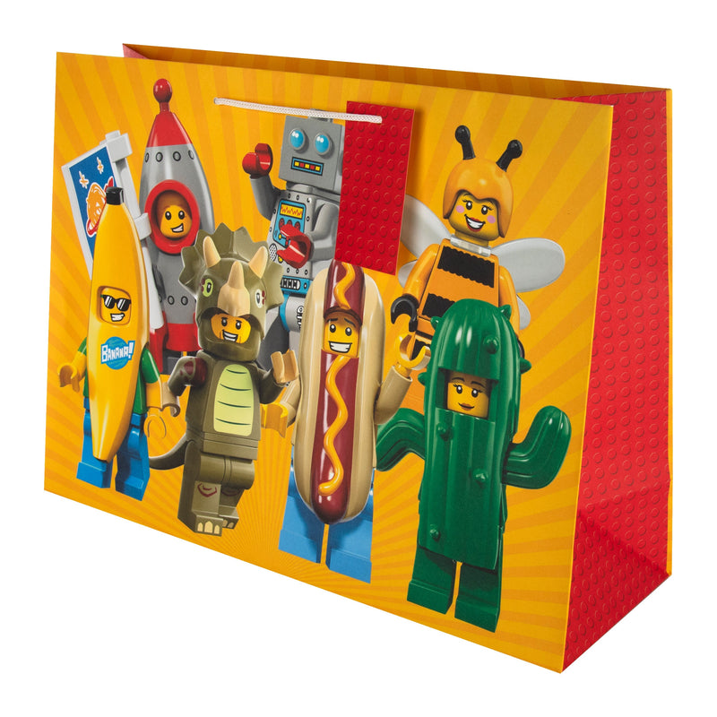 LEGO® Mini Figure Icons, Extra-Large Gift Bag - With Matching Gift Tag