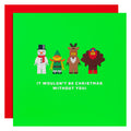 Christmas Card - Green LEGO® Characters Design