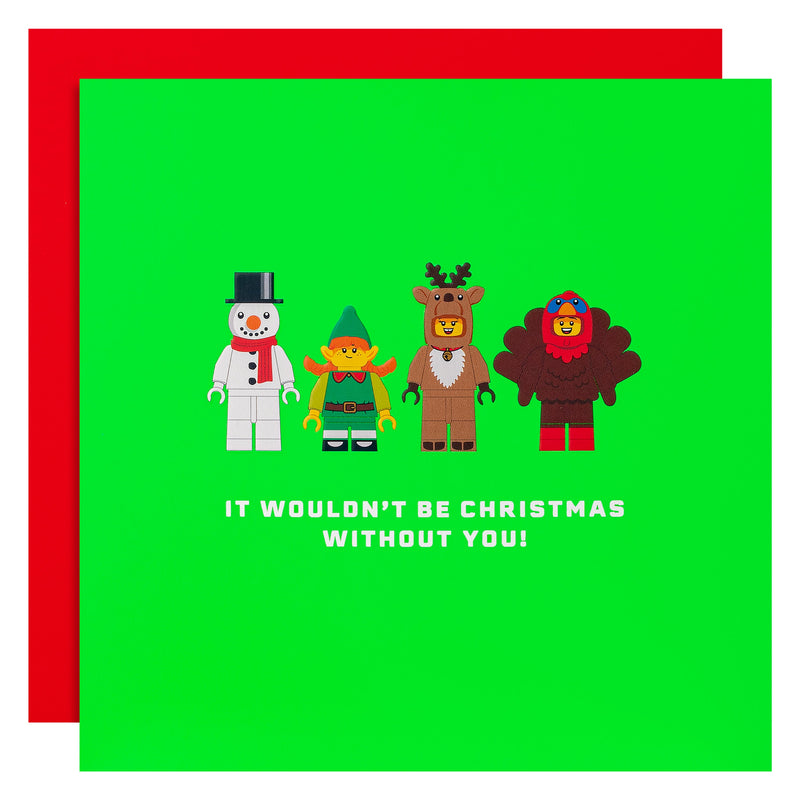 Christmas Card - Green LEGO® Characters Design
