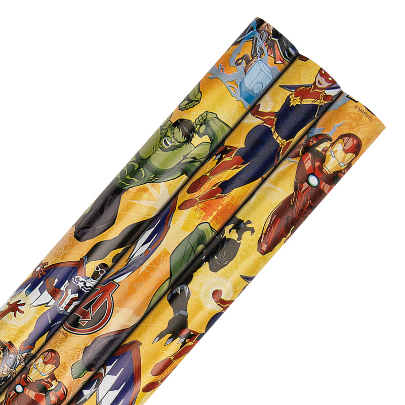 6M Any Occasion Wrapping Paper - 3 x 2M Rolls in 1 MARVEL Avengers Design