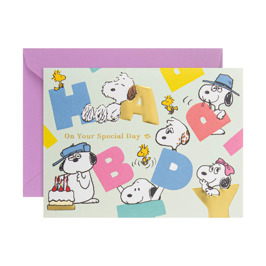 PEANUTS™ SNOOPY 'Colourful Banner' Birthday Card
