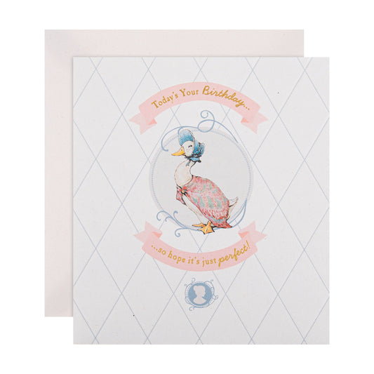 Beatrix Potter Peter Rabbit™️ Classic Jemima Puddle-Duck Design Birthday Card