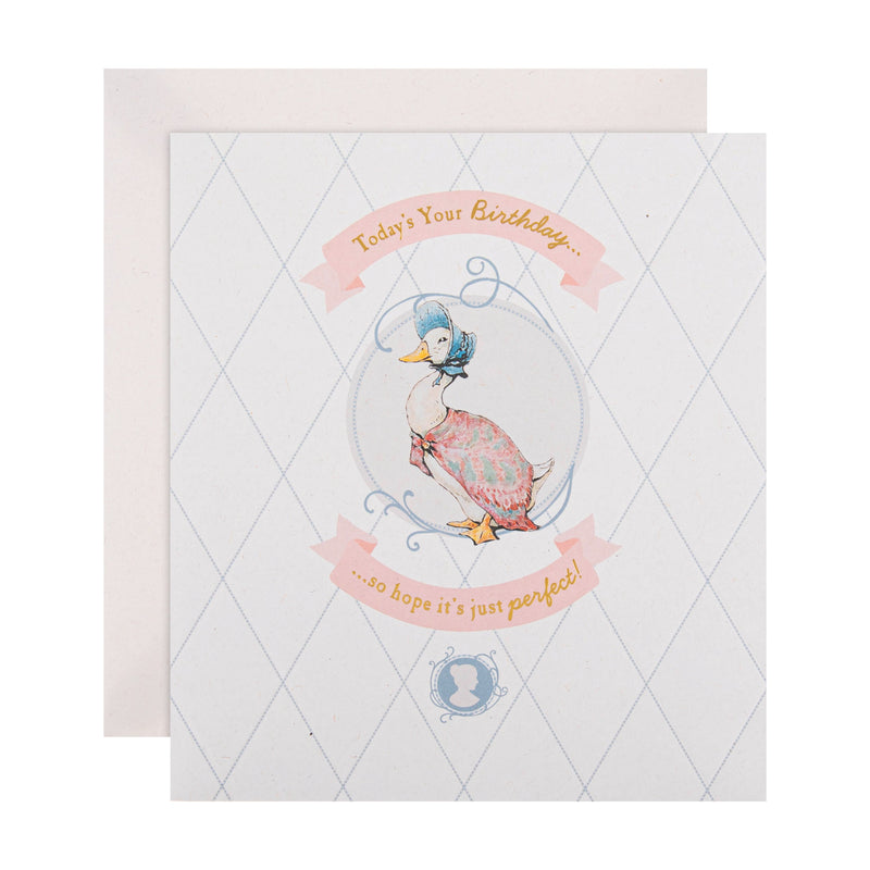Beatrix Potter Peter Rabbit™️ Classic Jemima Puddle-Duck Design Birthday Card