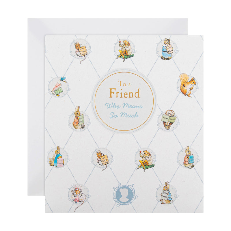Beatrix Potter Peter Rabbit™️ Classic Multi-Character Grid Design Friend Card