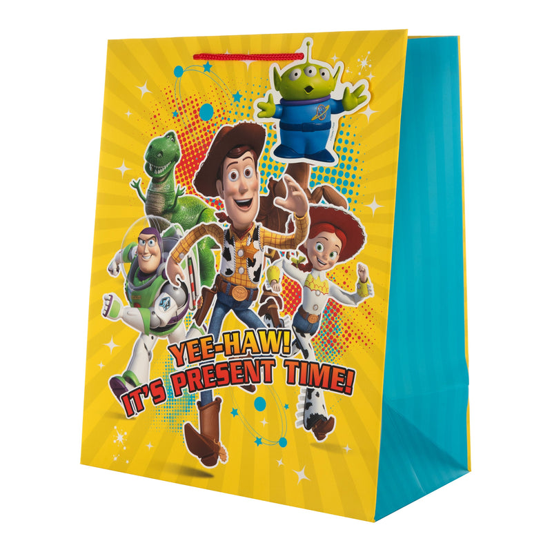 Disney Pixar Toy Story Large Gift Bag - With Matching Pizza Planet Alien Gift Tag