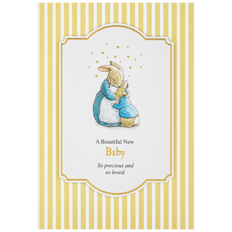 New Baby Card - Yellow Beatrix Potter Peter Rabbit™ Design