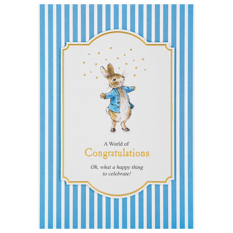 Congratulations Card - Blue Beatrix Potter Peter Rabbit™ Design