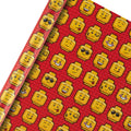 6M Wrapping Paper - 3 x 2M Rolls in 1 LEGO® Heads Design