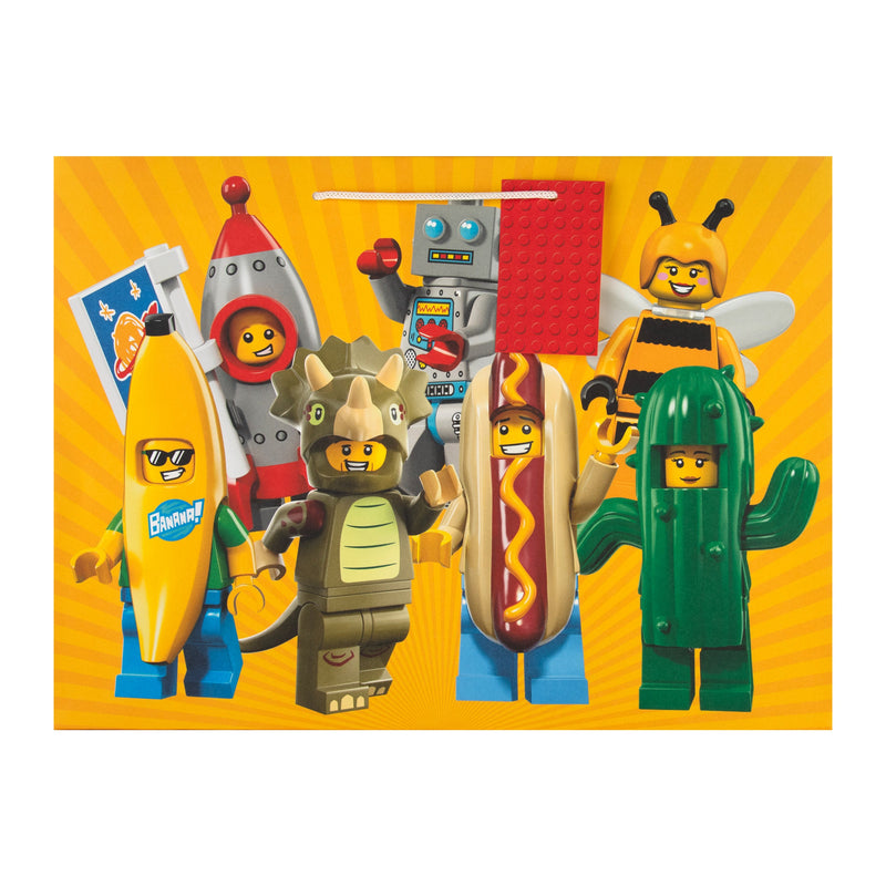 LEGO® Mini Figure Icons, Extra-Large Gift Bag - With Matching Gift Tag