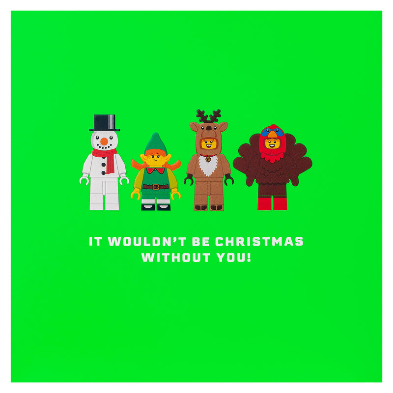 Christmas Card - Green LEGO® Characters Design