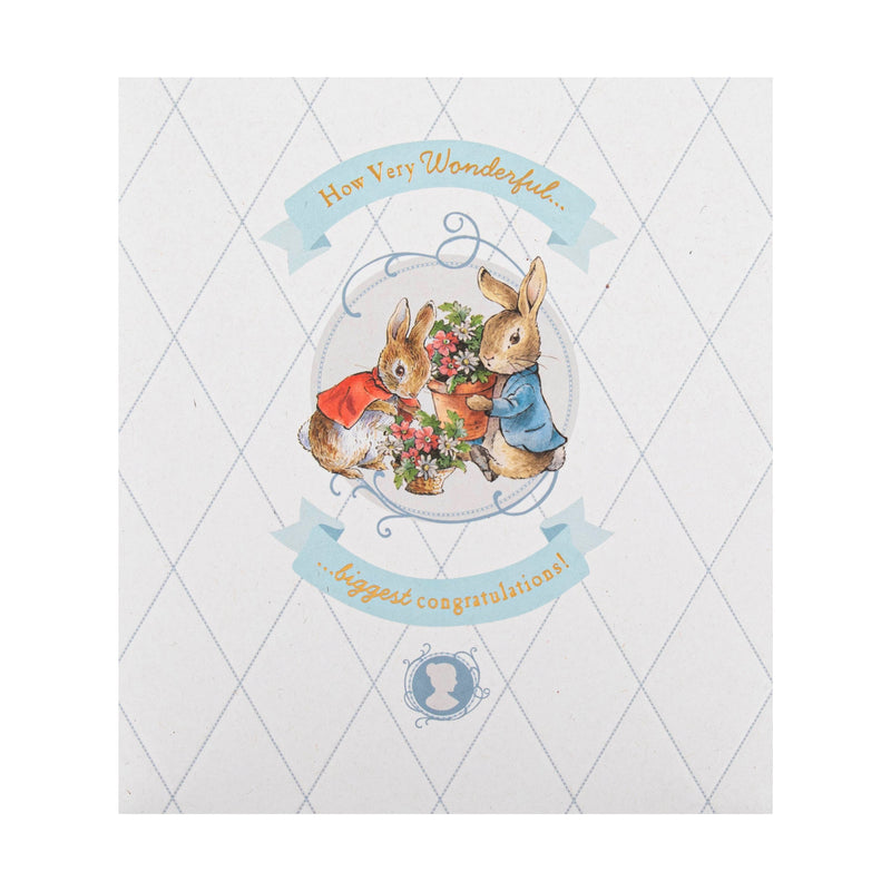Beatrix Potter Peter Rabbit™️ Classic Flopsy & Peter Design Congratulations Card
