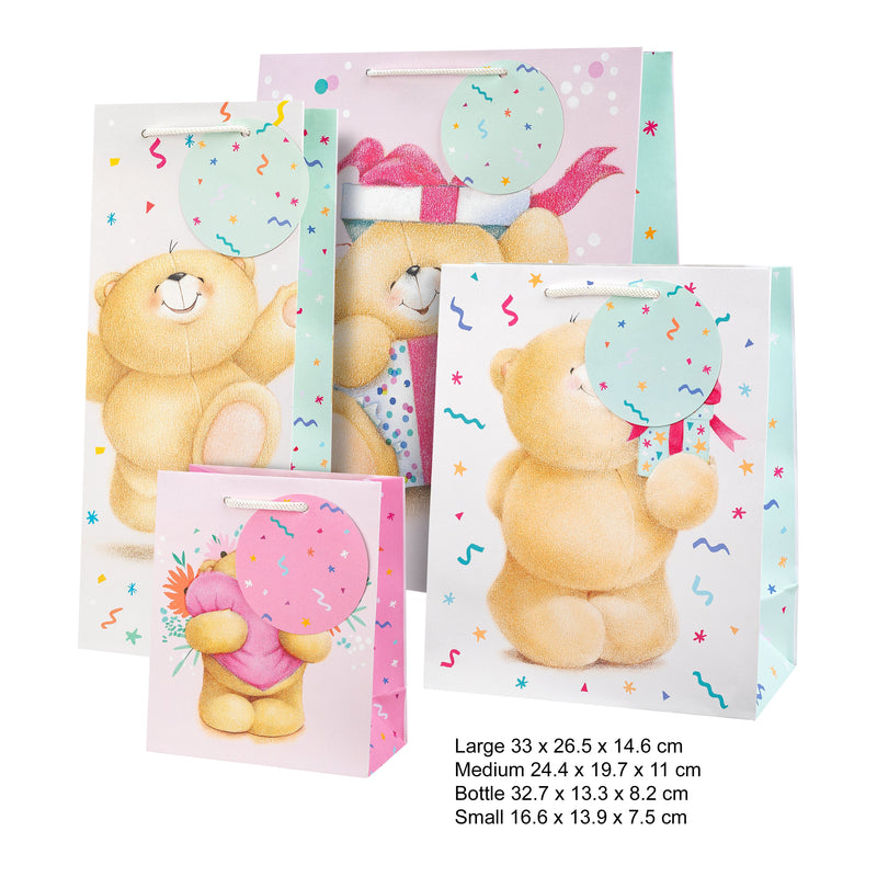Any Occasion Gift Bags - 4 Pack in 4 Sizes & 4 Forever Friends Designs