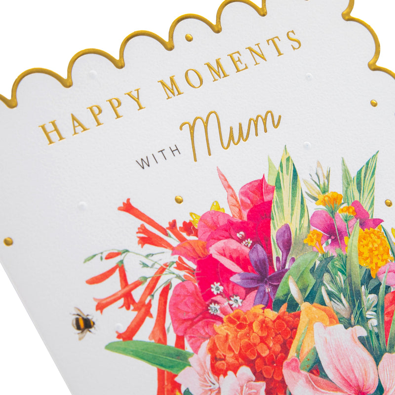 Marjolein Bastin Birthday Card for Mum - Pink Floral Bouquet Design