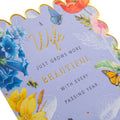 Marjolein Bastin Birthday Card For Wife - Scattered Colourful Flower Design