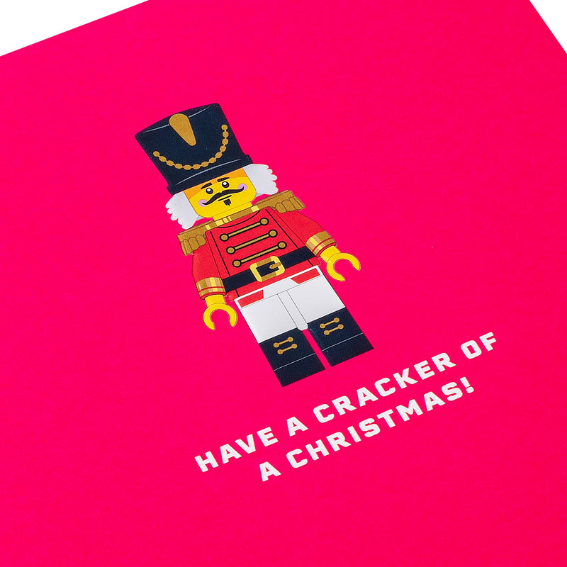 Christmas Card - Pink LEGO® Nutcracker Design