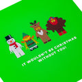 Christmas Card - Green LEGO® Characters Design