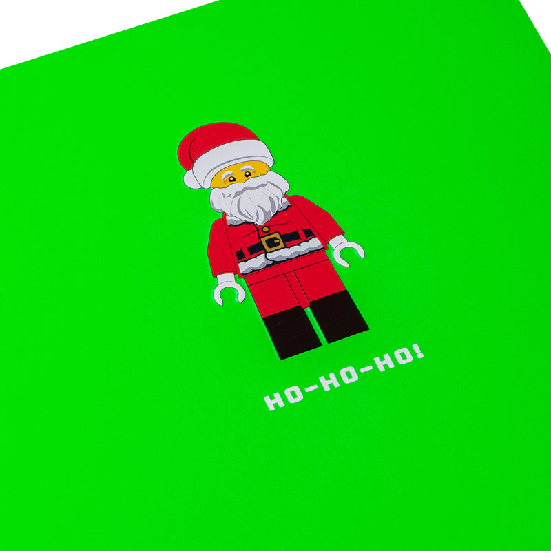 Christmas Card - Green LEGO® Santa Design