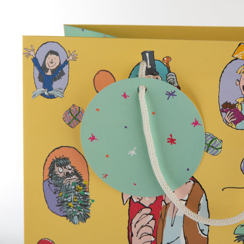 Roald Dahl & Quentin Blake Characters Birthday Gift Bag Multipack - 3 Bags in 1 Fun Design