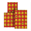 6M Wrapping Paper - 3 x 2M Rolls in 1 LEGO® Heads Design