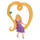 Disney Tangled Rapunzel & Pascal Heart Ornament