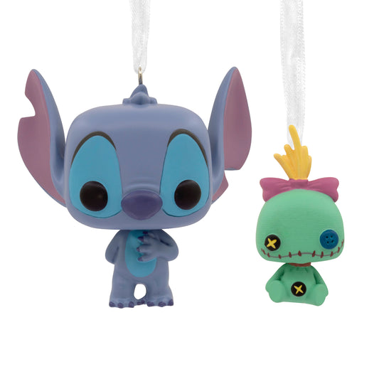 Funko POP! Disney Lilo & Stitch Christmas Ornaments - 2 Pack Stitch & Scrump