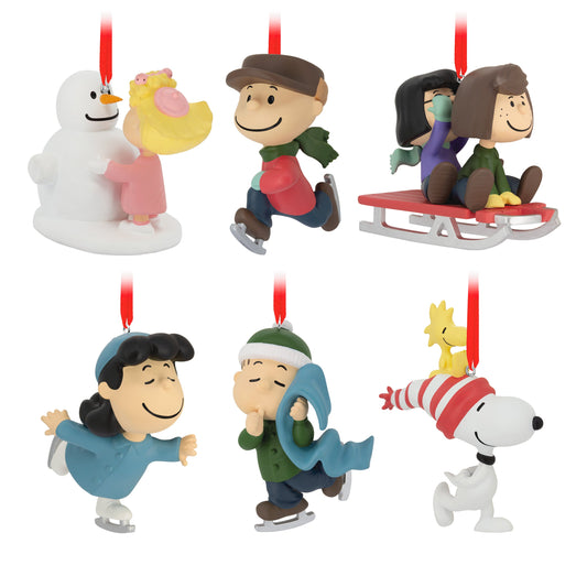 Collectable PEANUTS™ Ornaments - Pack of 6 PEANUTS™ Gang Winter Activities