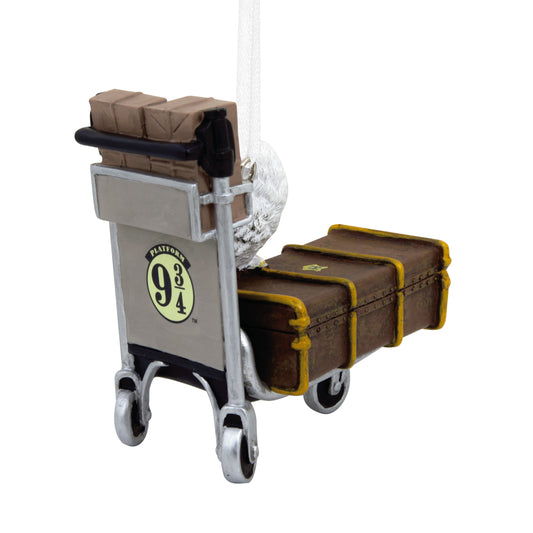 Collectable Harry Potter™ - Trolley with Trunk & Hedwig the Owl Ornament