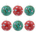Disney Mickey & Minnie Mouse Tin Bauble Christmas Ornaments, Pack of 12