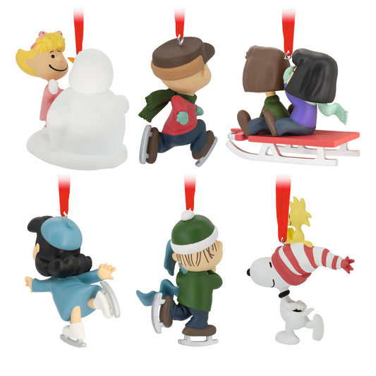 Collectable PEANUTS™ Ornaments - Pack of 6 PEANUTS™ Gang Winter Activities