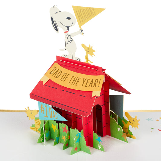 Father's Day Card for Dad - 3D Pop-Up PEANUTS™ SNOOPY & WOODSTOCK