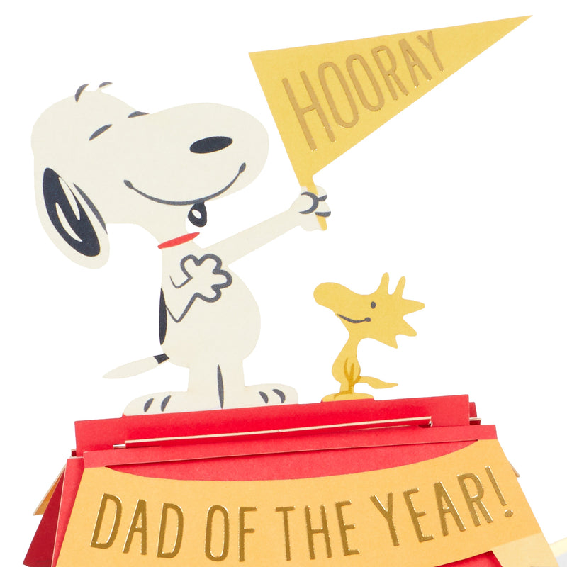Father's Day Card for Dad - 3D Pop-Up PEANUTS™ SNOOPY & WOODSTOCK