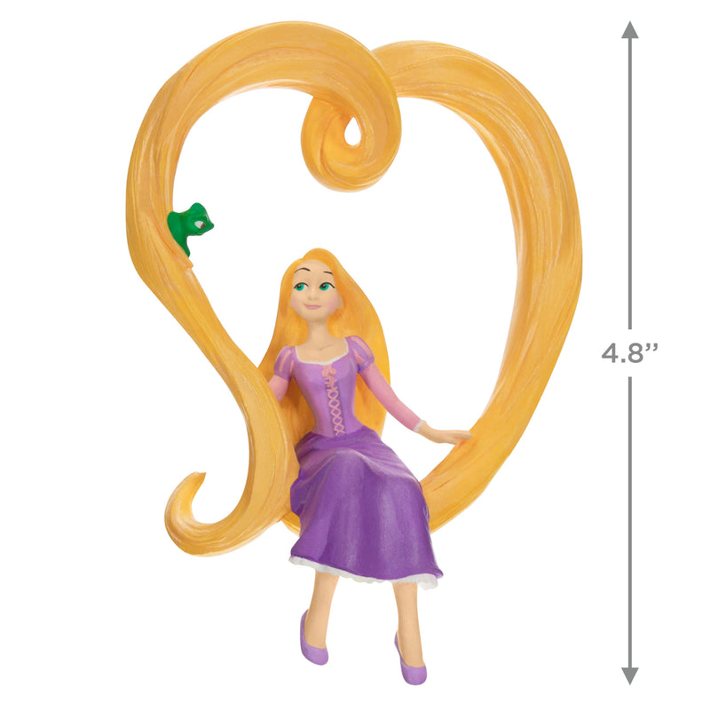 Keepsake Disney Hanging Ornament - Tangled Rapunzel & Pascal Heart Design